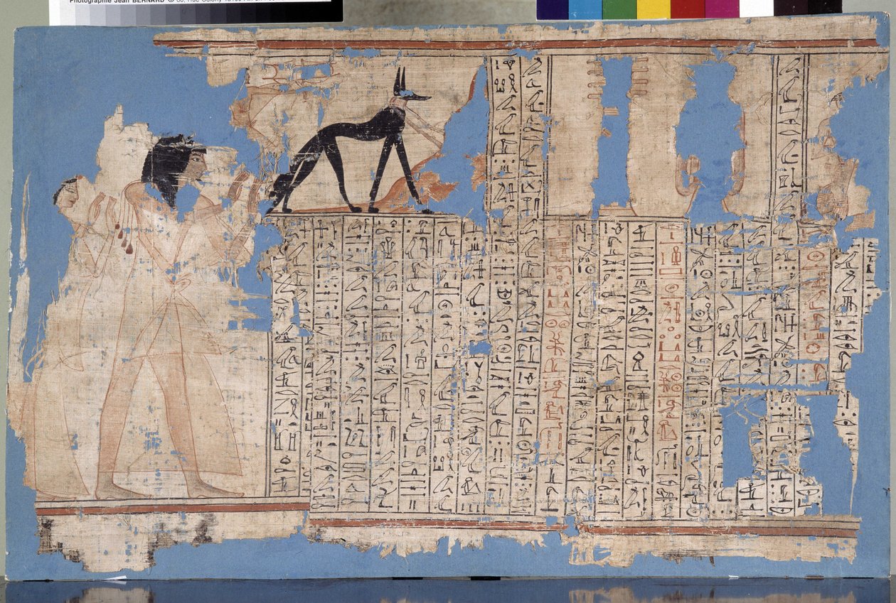 Egipto: Papiro da 19ª dinastia, em nome da Praemheb. Museu de arqueologia mediterrânica, Marselha de Unbekannter Künstler