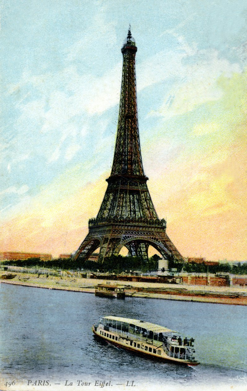 Torre Eiffel, Paris. Início do século XX. de Unbekannter Künstler