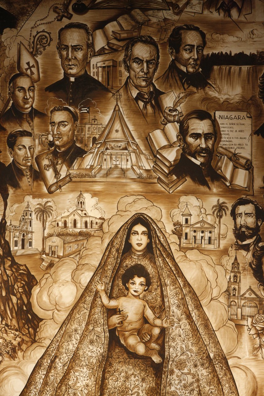 El mural de la Ermita, fresco na igreja Ermita de la Caridad, Miami, Etats-Unis de Unbekannt