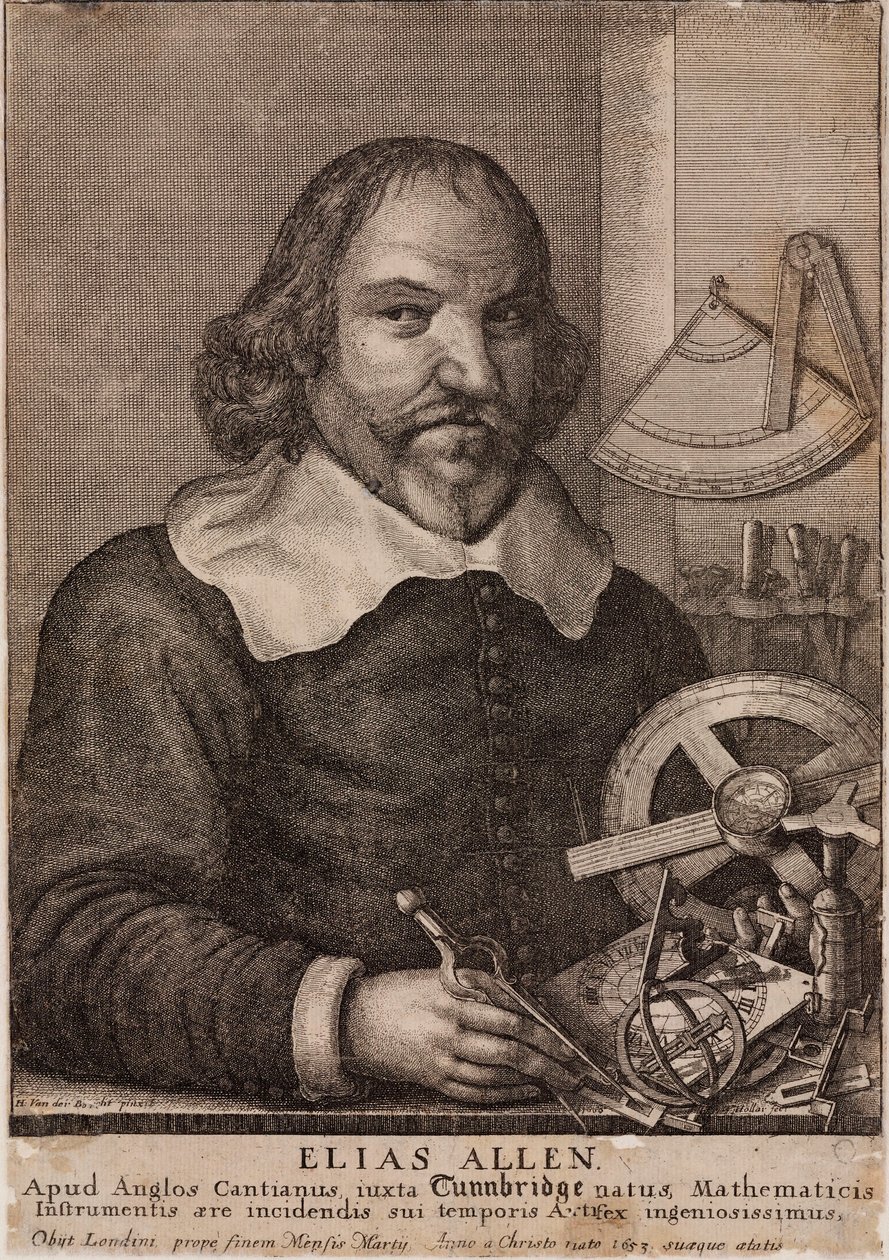 Elias Allen, matemático e fabricante de instrumentos, c 1630 de Unbekannt