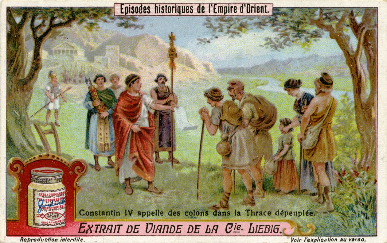 O Imperador Constantino IV e os colonos de Unbekannt
