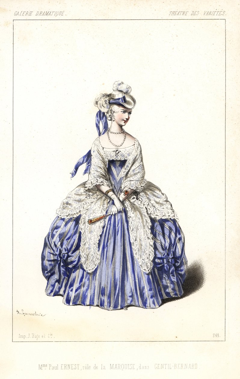 A atriz inglesa Madame Paul Ernest interpreta a Marquesa em Gentil Bernard, ou L