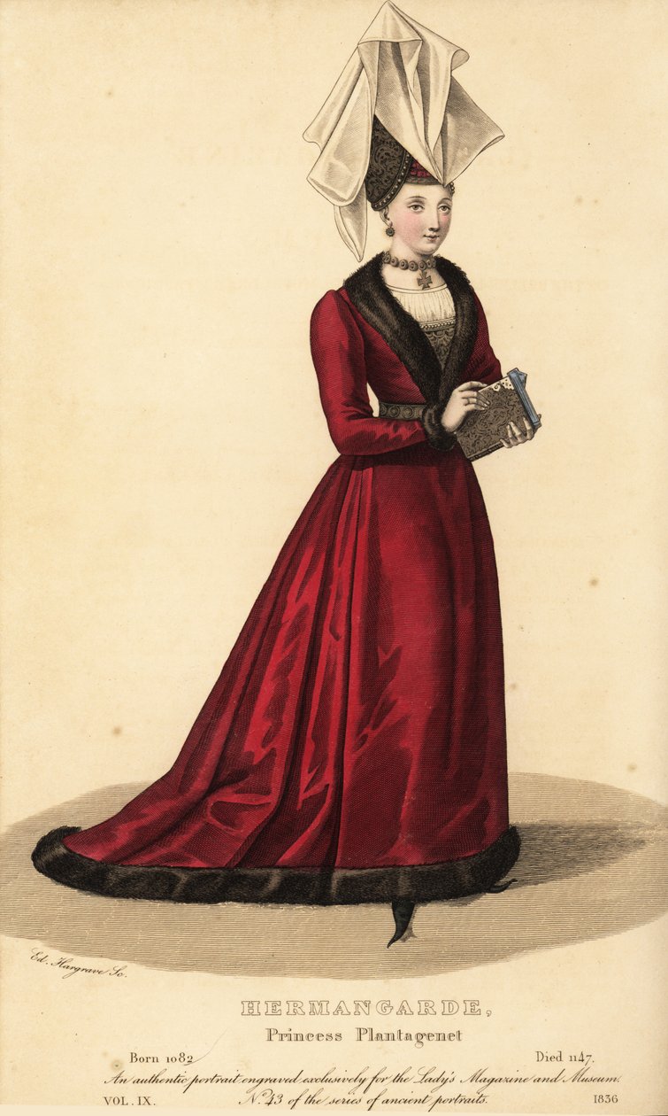Ermengarda, Princesa Plantagenet, filha de Fulk IV, le Rechin, e a bruxa Condessa Hildegarde de Beaugency de Unbekannt
