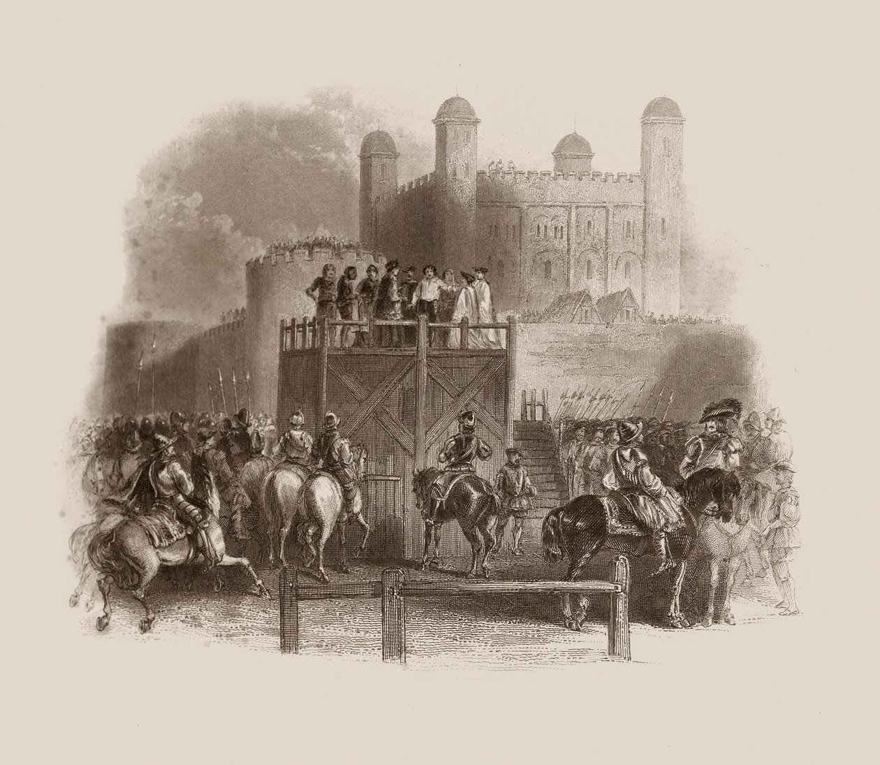 Execução de John Dudley em 1553 (gravura) de Unbekannter Künstler