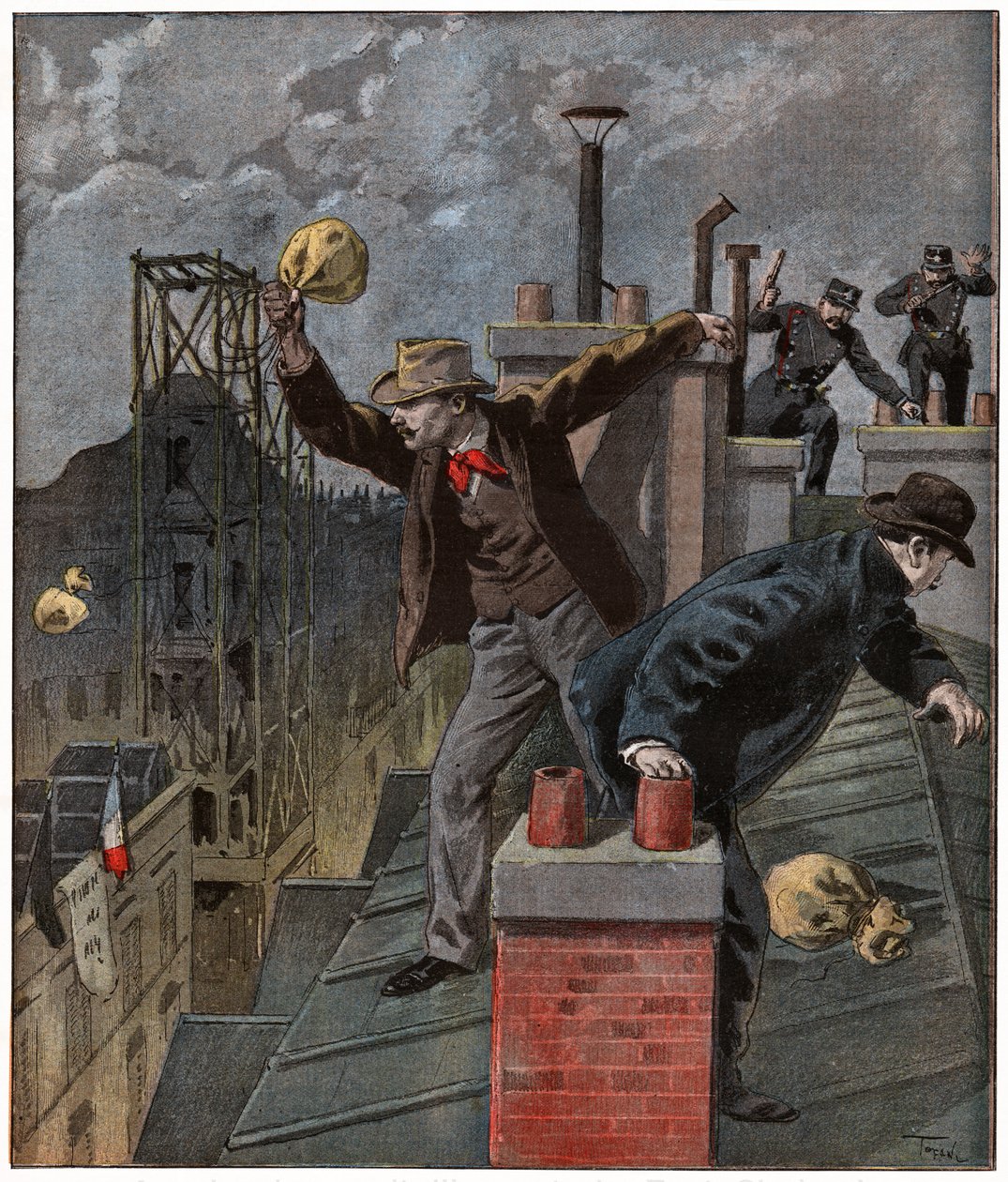 Extrema direita durante o caso Dreyfus. 1899 (gravura) de Unbekannter Künstler