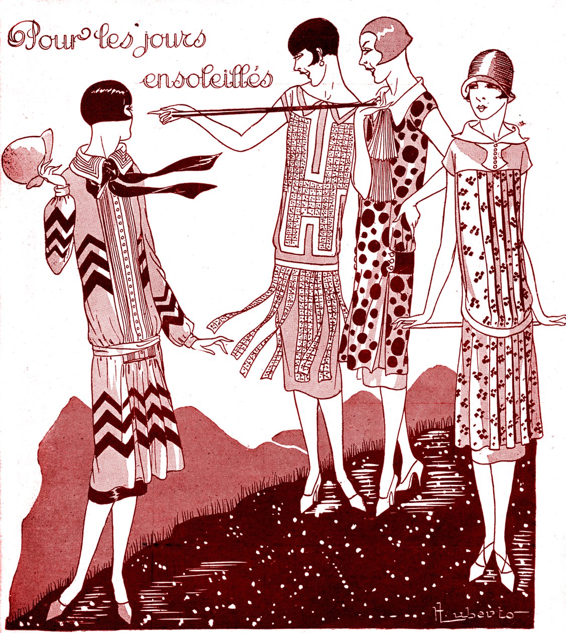 Moda: vestidos de dia em maio de 1925 de Unbekannter Künstler