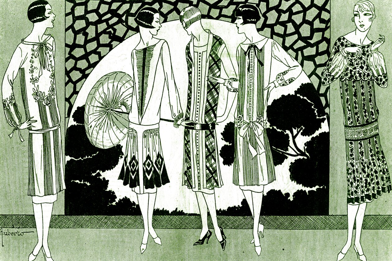 Moda: vestidos em maio de 1925 de Unbekannter Künstler