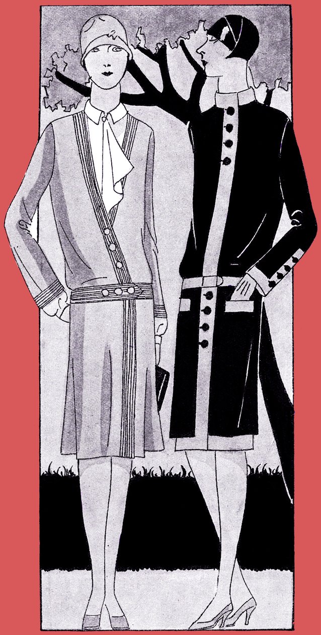 Moda: vestidos para a primavera de 1928 de Unbekannter Künstler