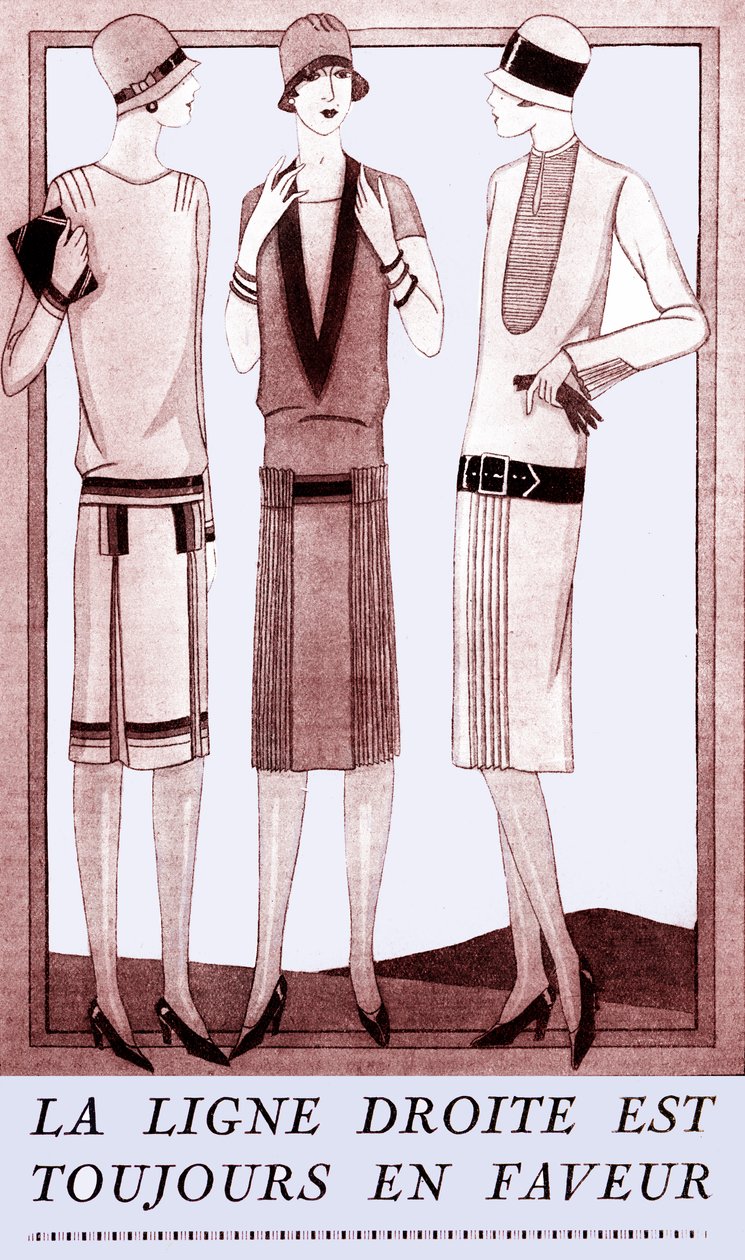 Moda: vestidos para a primavera de 1928 de Unbekannter Künstler