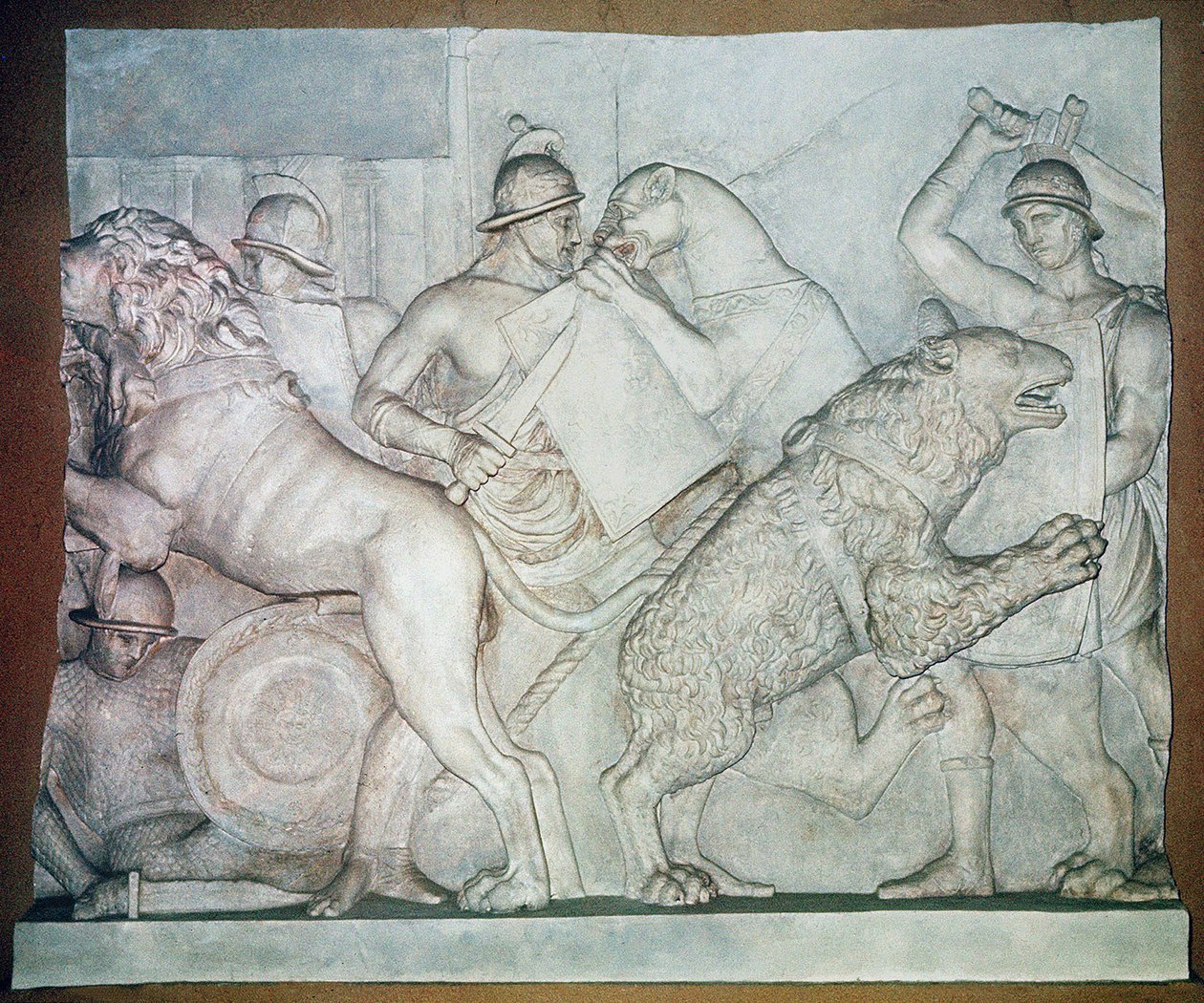 Luta entre feras e gladiadores, baixo-relevo, Villa Torlonia, Roma de Unbekannter Künstler