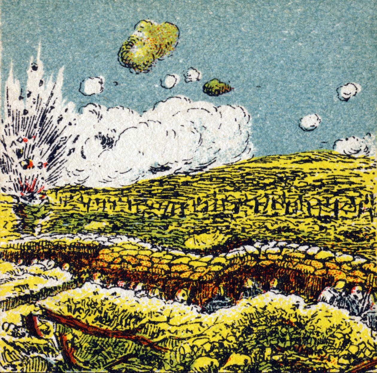 Primeira Guerra Mundial 1914-1918: A Batalha de Verdun em 21 de fevereiro de Unbekannt
