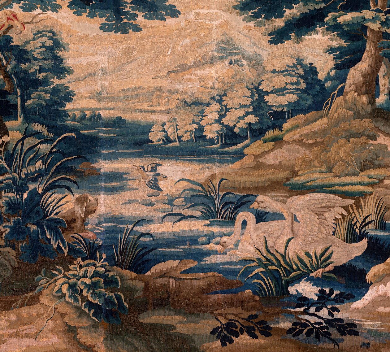 tapeçaria flamenga. Assim chamado Verdure. Atelier de Oudenaarde. 340x451cm. Inv 00020. de Nakajima Raishō