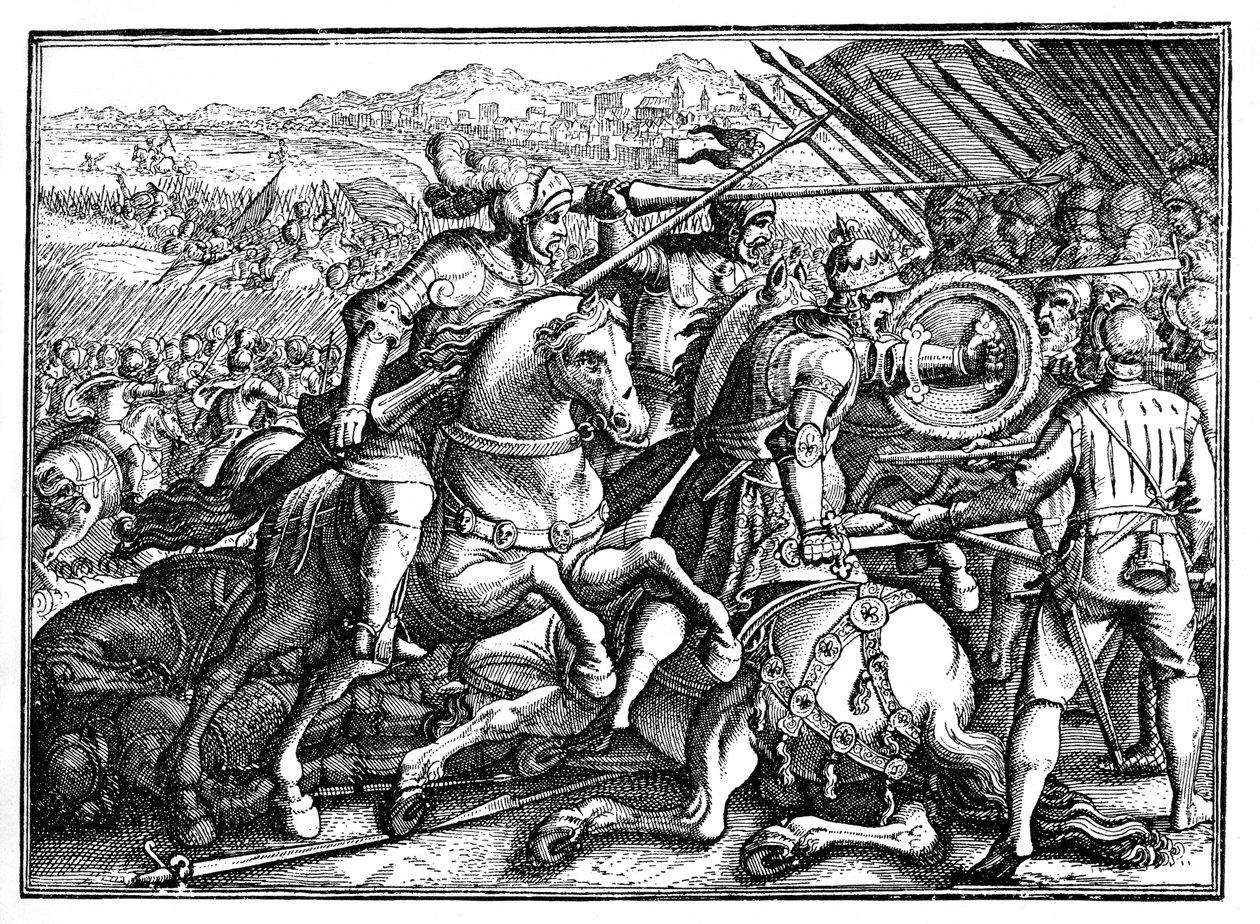 Francisco I de França é feito prisioneiro de Unbekannter Künstler