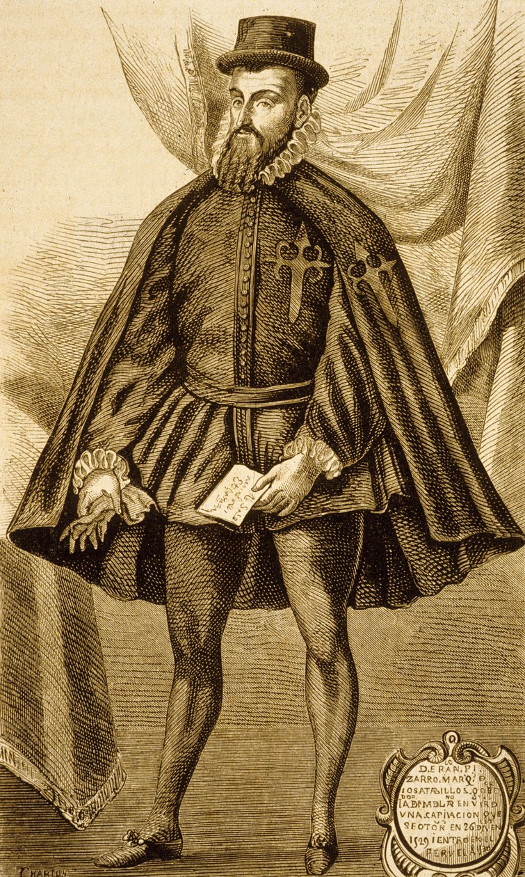 Francisco Pizarro (gravura) de Unbekannter Künstler