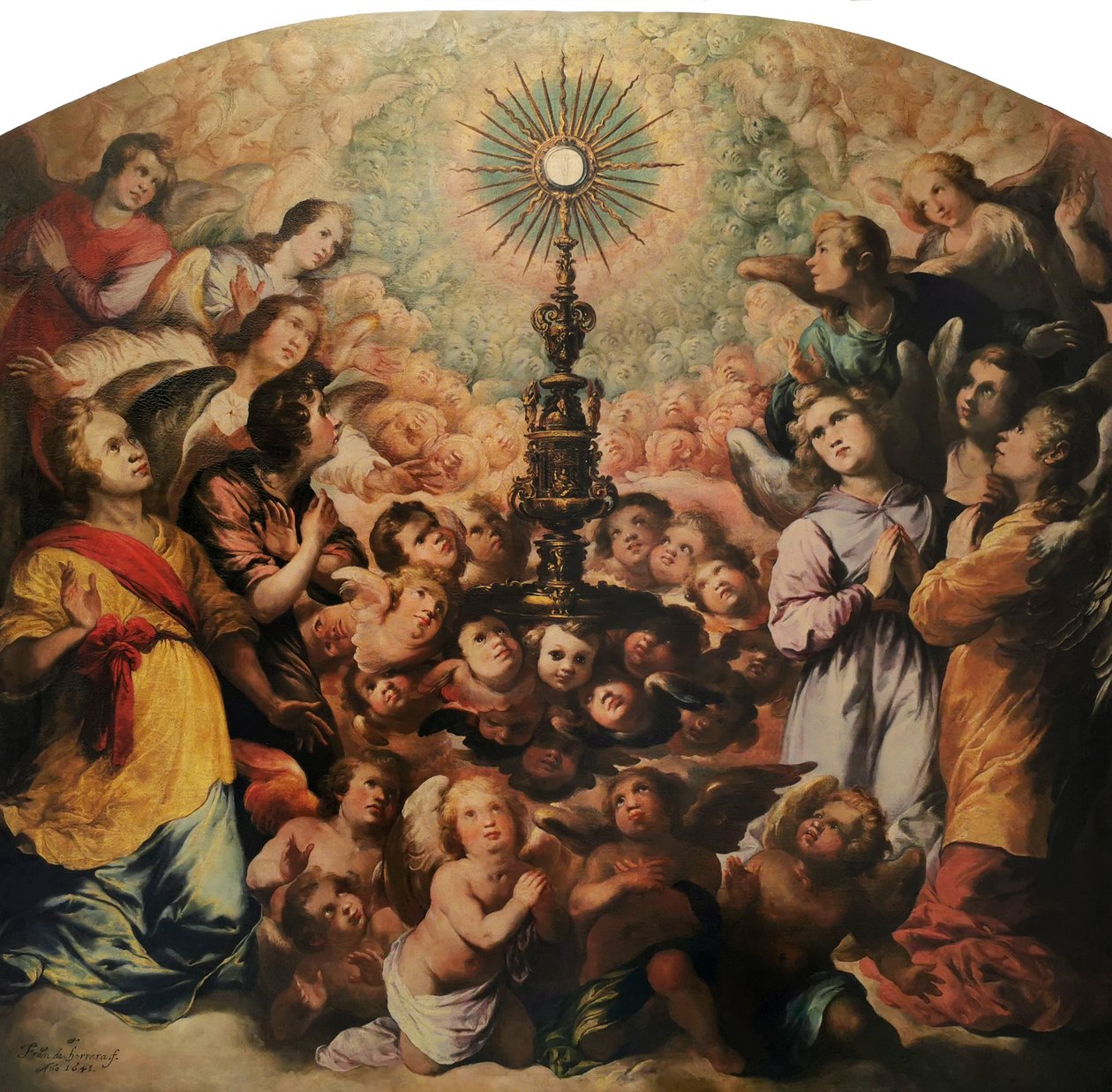 Francisco de Herrera el Viejo - Exaltação da Eucaristia - Archicofradía Sacramental de las Siete Palabras (Confraria Sacramental das Sete Palavras) de Unbekannter Künstler