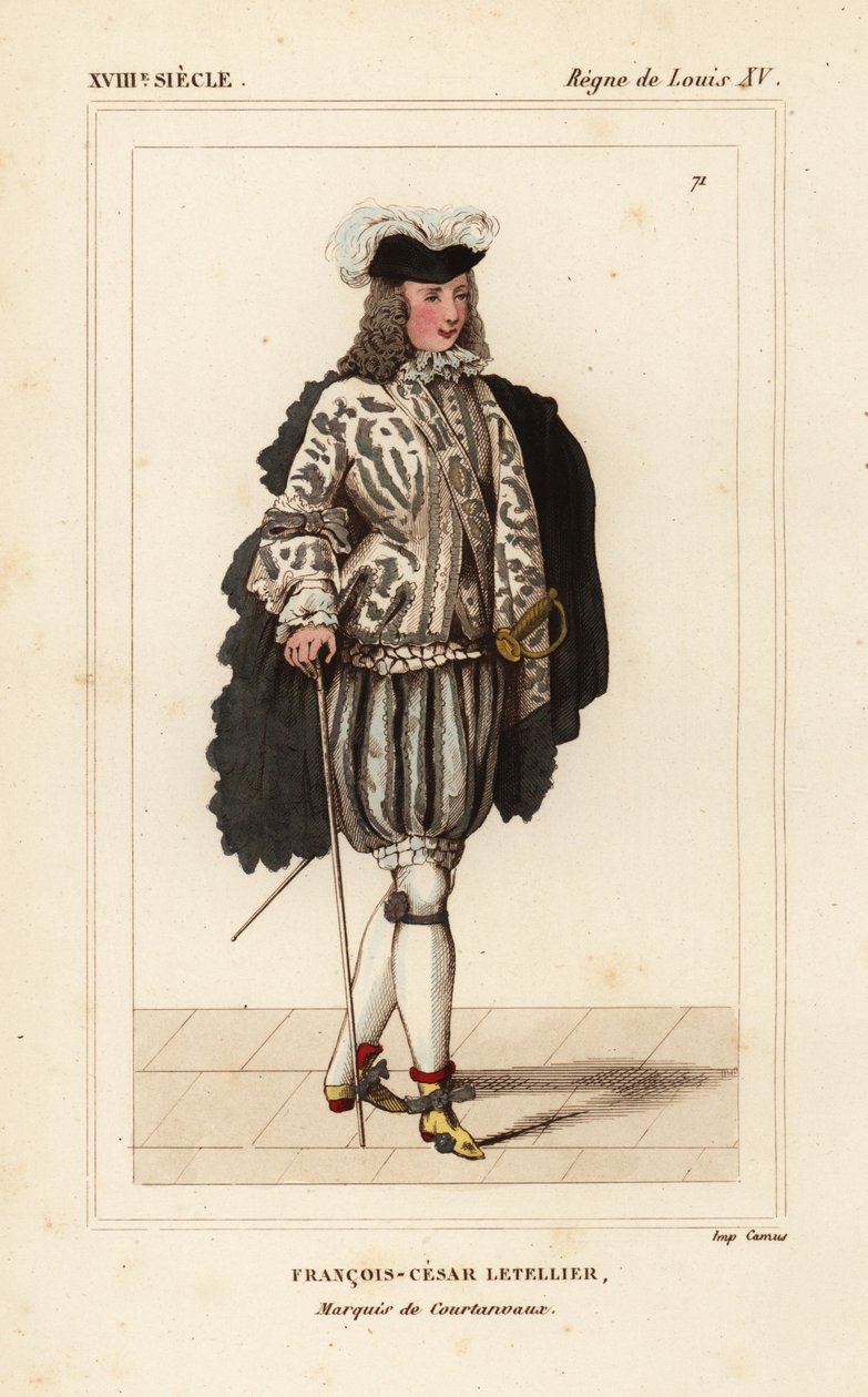 François-Cesar Letellier, Marquês de Courtanvaux, cientista e militar, membro da Academia das Ciências de Unbekannter Künstler