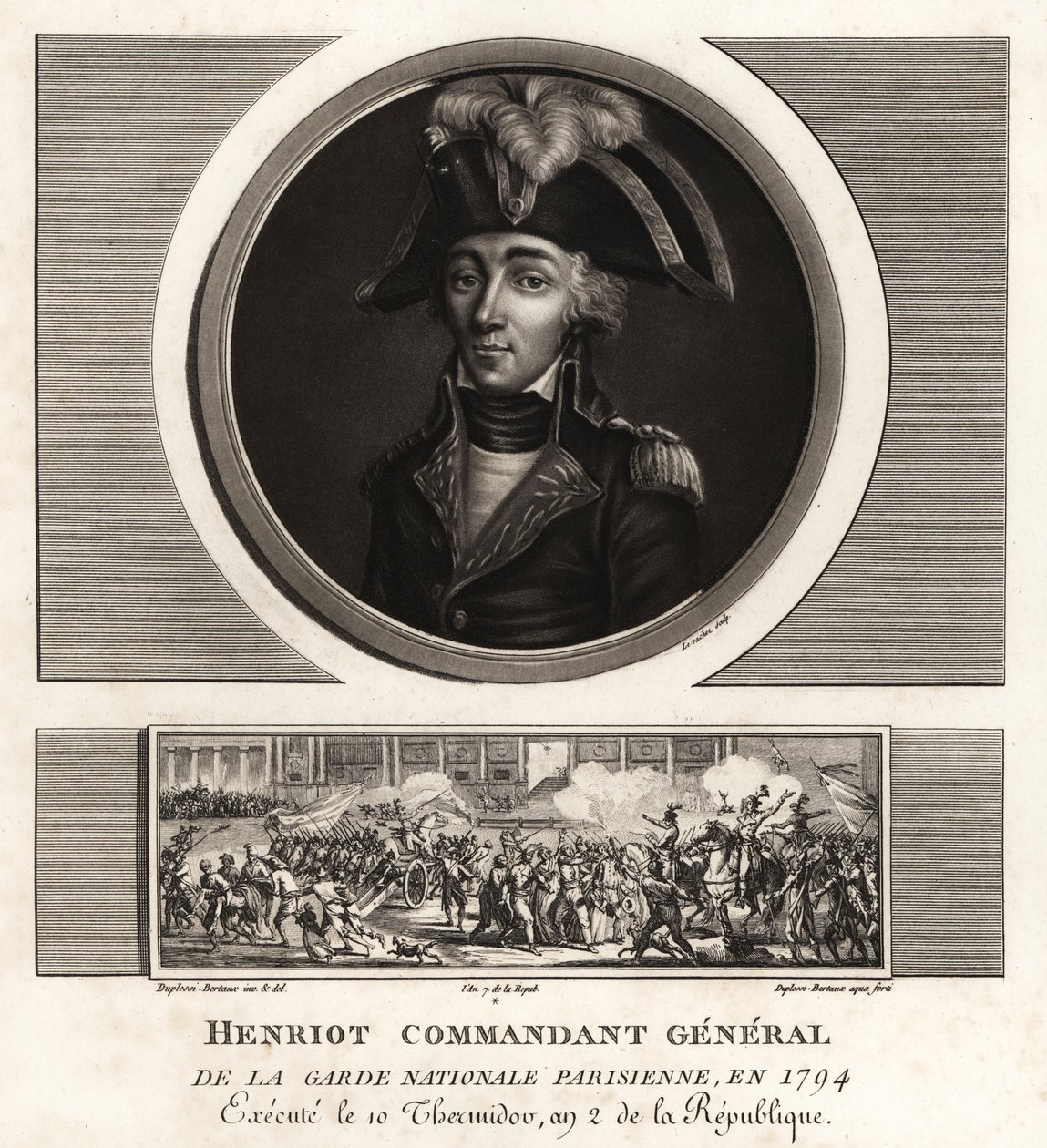 François Henriot, líder Jacobin, Comandante Geral da Guarda Nacional parisiense, executou 1794 de Unbekannt