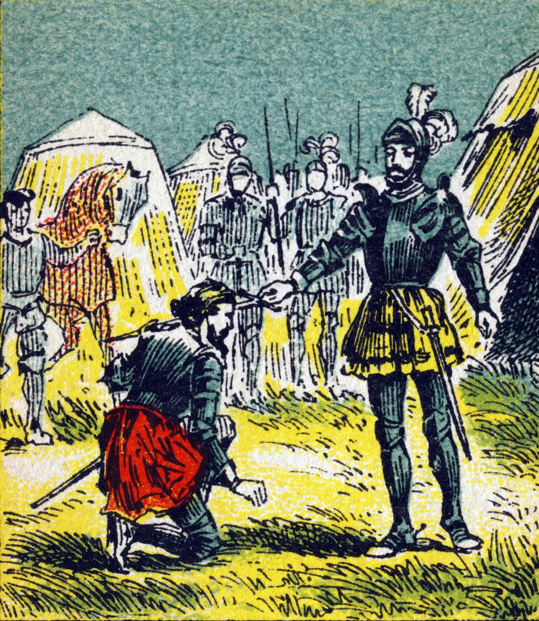 François I arma cavaleiro por Bayard em 15 de setembro de Unbekannt