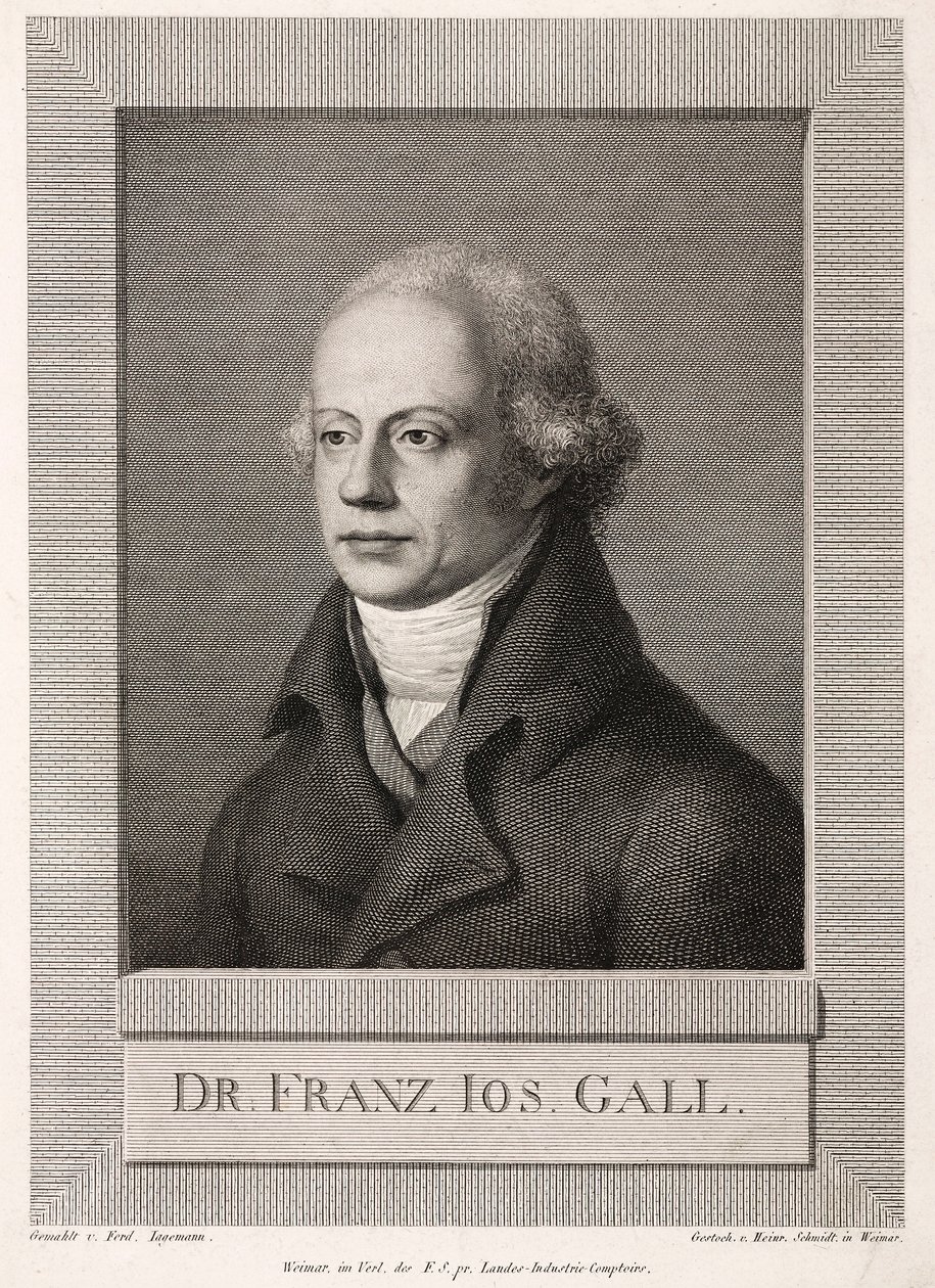 Franz Joseph Gall, anatomista e frenologista alemão, c 1800 de Unbekannt