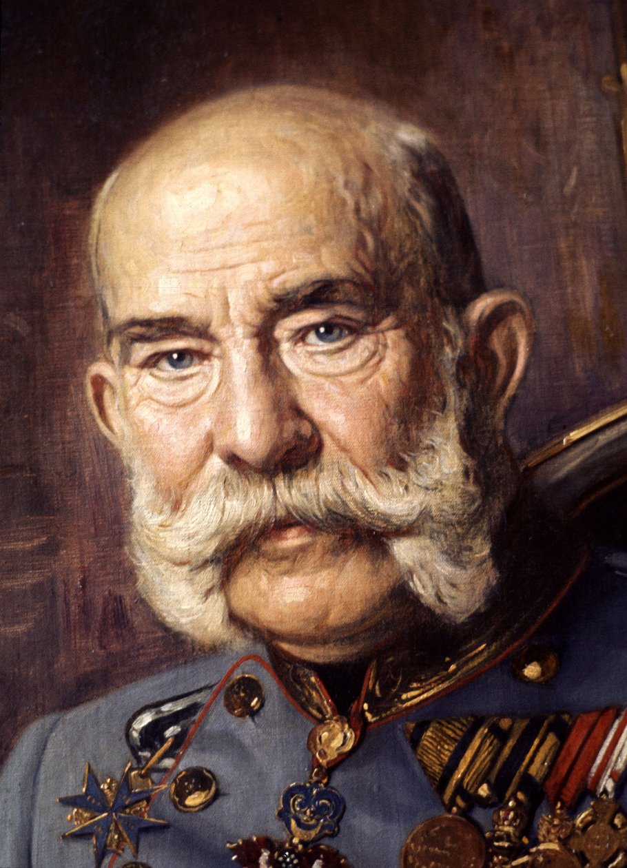 Francisco José de Habsburgo, c. 1910 (ilustração) de Unbekannter Künstler