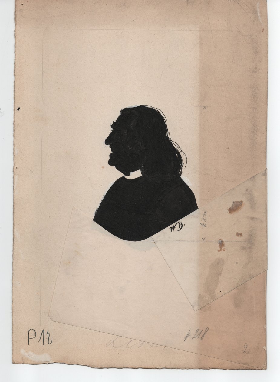 Franz Liszt (1811-1886) (c. 1850, silhueta) de Unbekannter Künstler