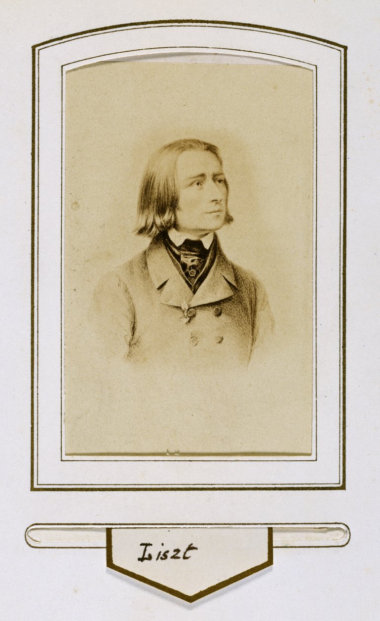Franz Liszt quando jovem de Unbekannter Künstler