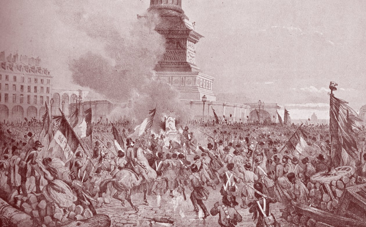 Revolução Francesa de 1848 (gravura) de Nicolas d