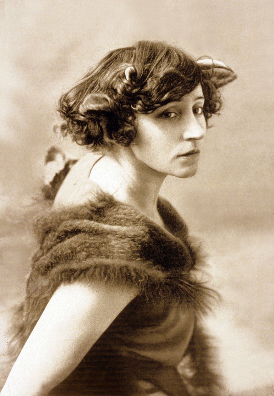 A escritora francesa Colette (Sidonie Gabrielle Colette de Unbekannter Künstler