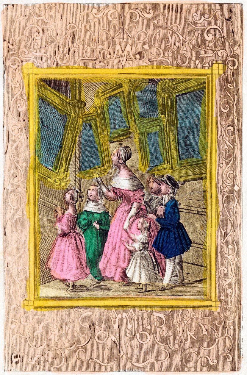 Frontispício de "Abecedaire du musee des petits enfans ou Choix de sujets representant des qualites a imiter et des defauts a éviter".1830 (imprimir) de Unbekannt