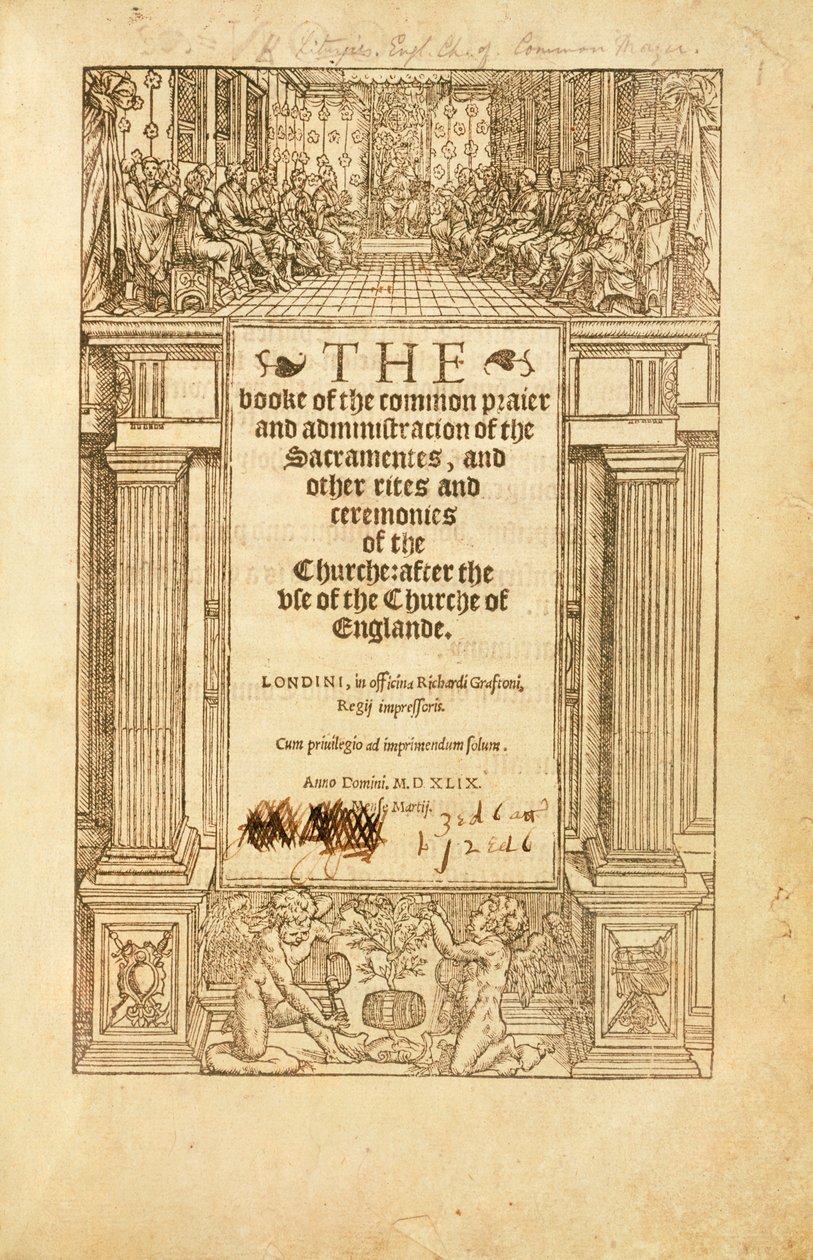 Frontispício de "O Livro de Oração Comum de Unbekannt