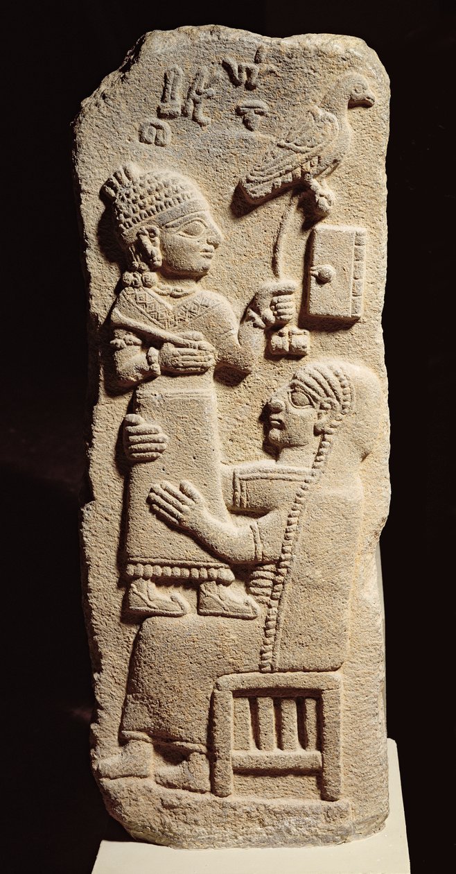 Estela funerária do escriba Tarhunpijas, Período Neo-Hittita, c.800-700 a.C. (basalto) de Unbekannt