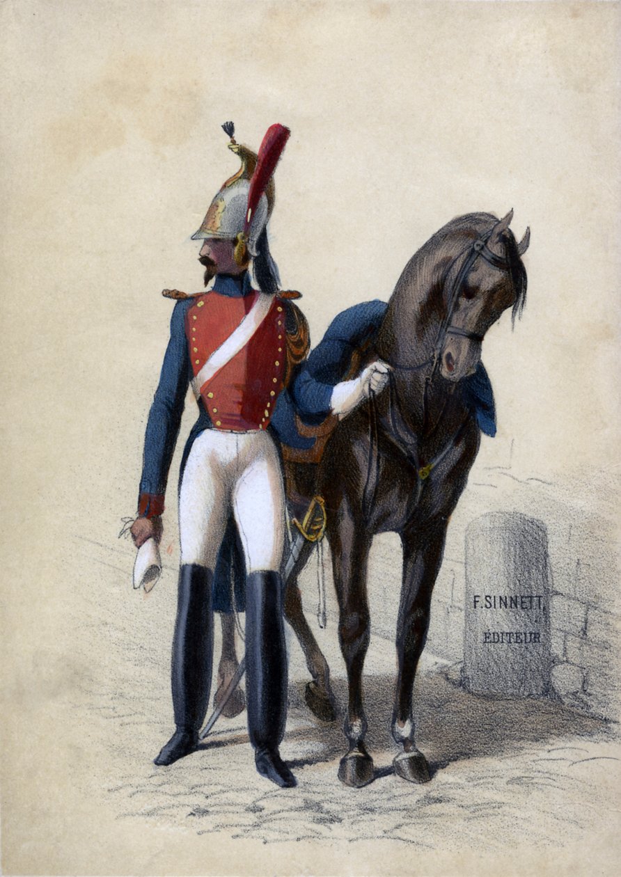 Garde de Paris, com o seu cavalo de Unbekannter Künstler