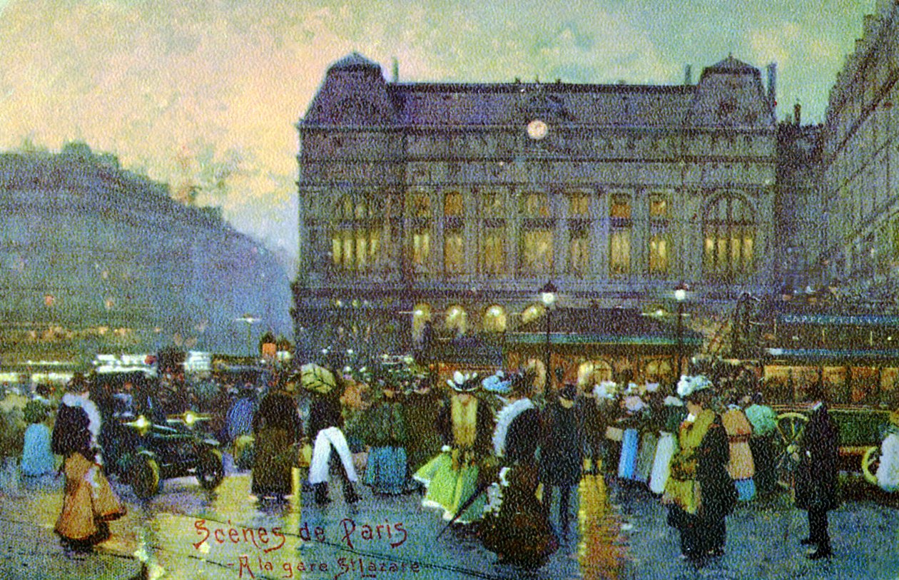 Gare St Lazare, Paris, c. 1900. de Unbekannter Künstler