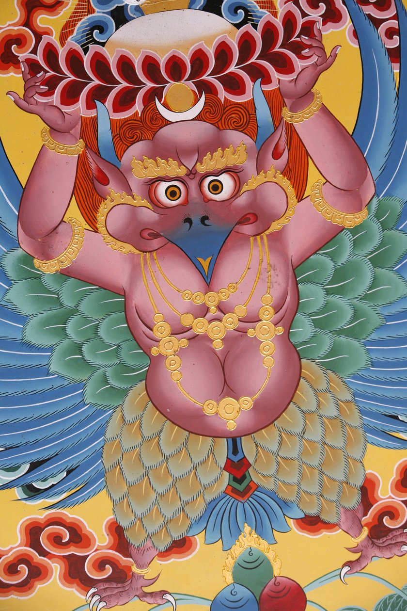 Garuda. Mosteiro de Kopan, Kathmandu, Nepal de Unbekannt