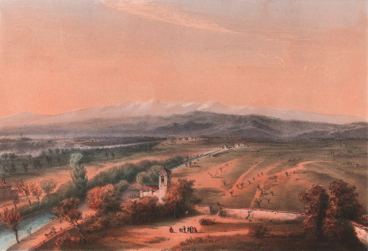 Vista geral do campo de batalha de Magenta, Lombardia de William M. Timlin