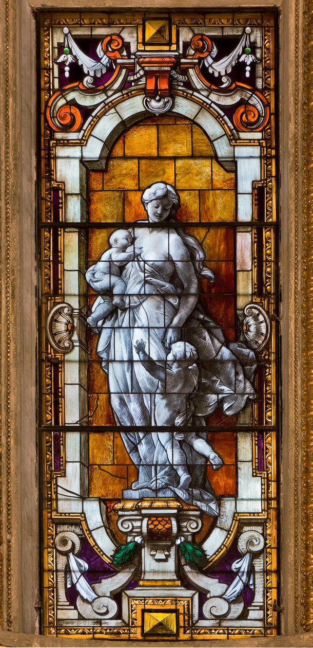 Génova, Duomo (Catedral de São Lourenço), no interior, A Capela de Lercari ou A Capela do Santíssimo Sacramento (abside do Norte): "vitral". de Unbekannter Künstler