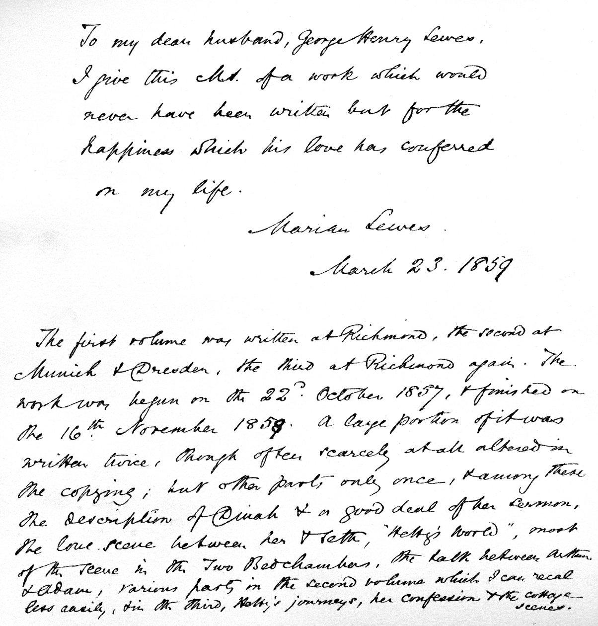 A dedicação calorosa e amorosa de George Eliot ao seu 