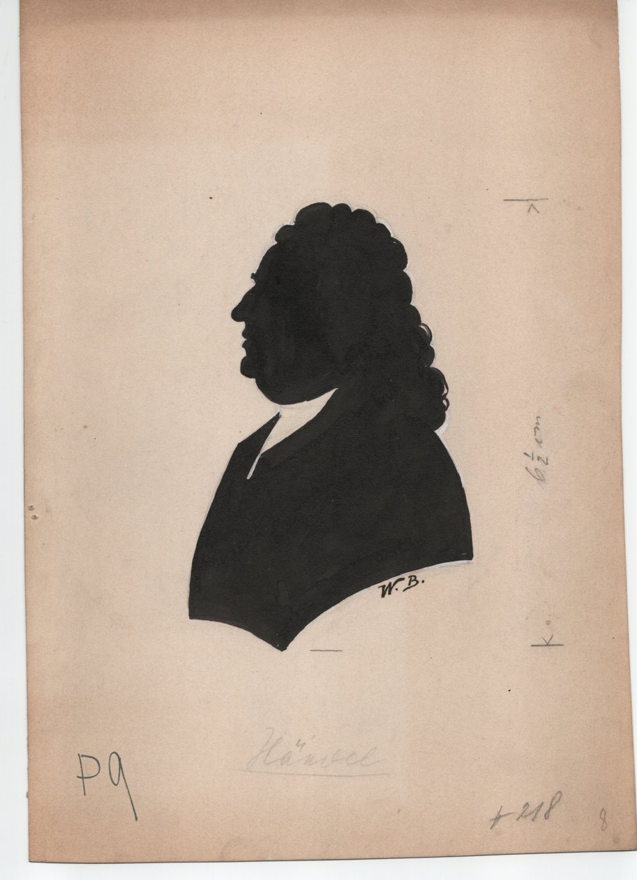 George Frideric Handel (1785-1759) (c.1850, silhueta) de Unbekannter Künstler