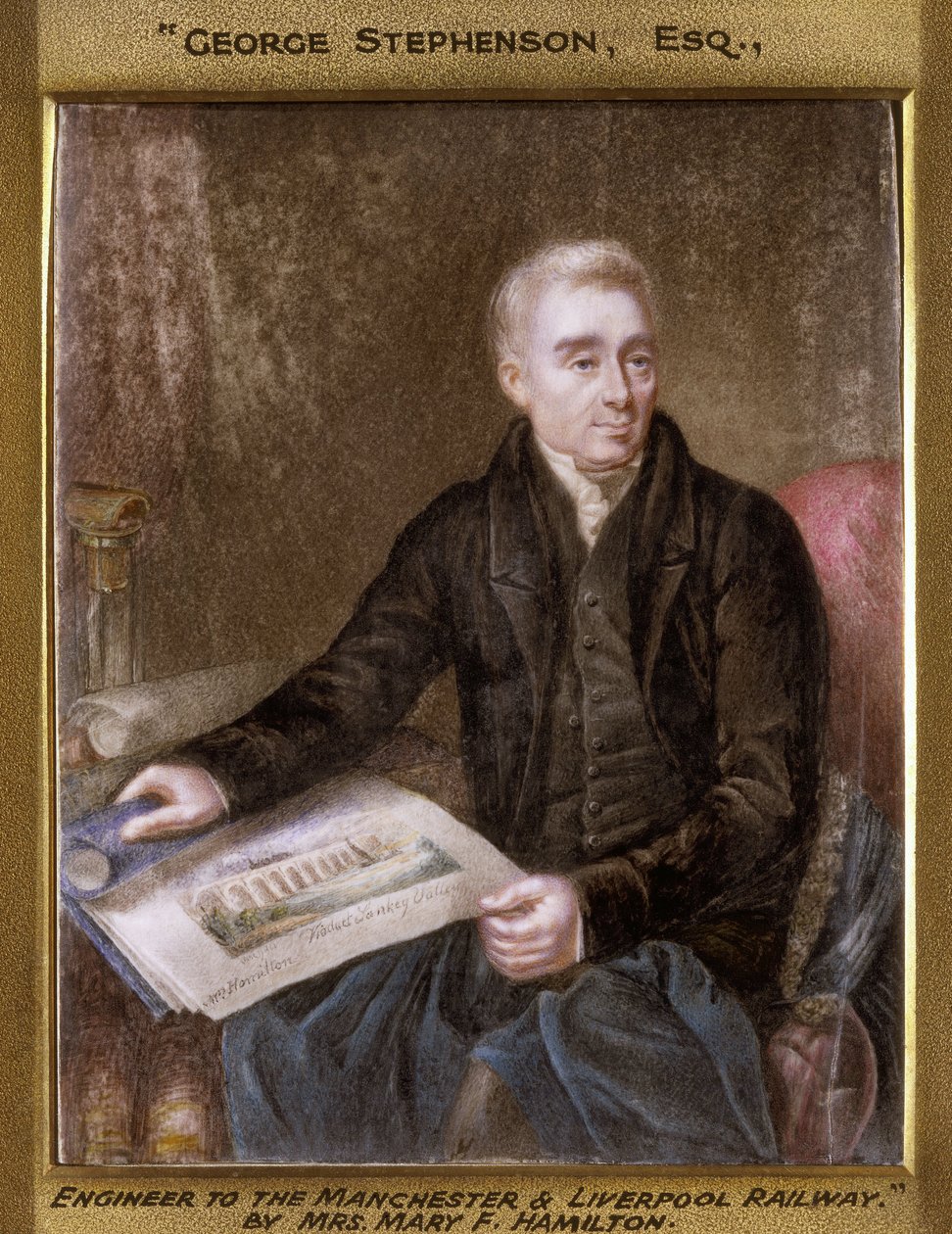 George Stephenson, engenheiro ferroviário inglês de Unbekannt