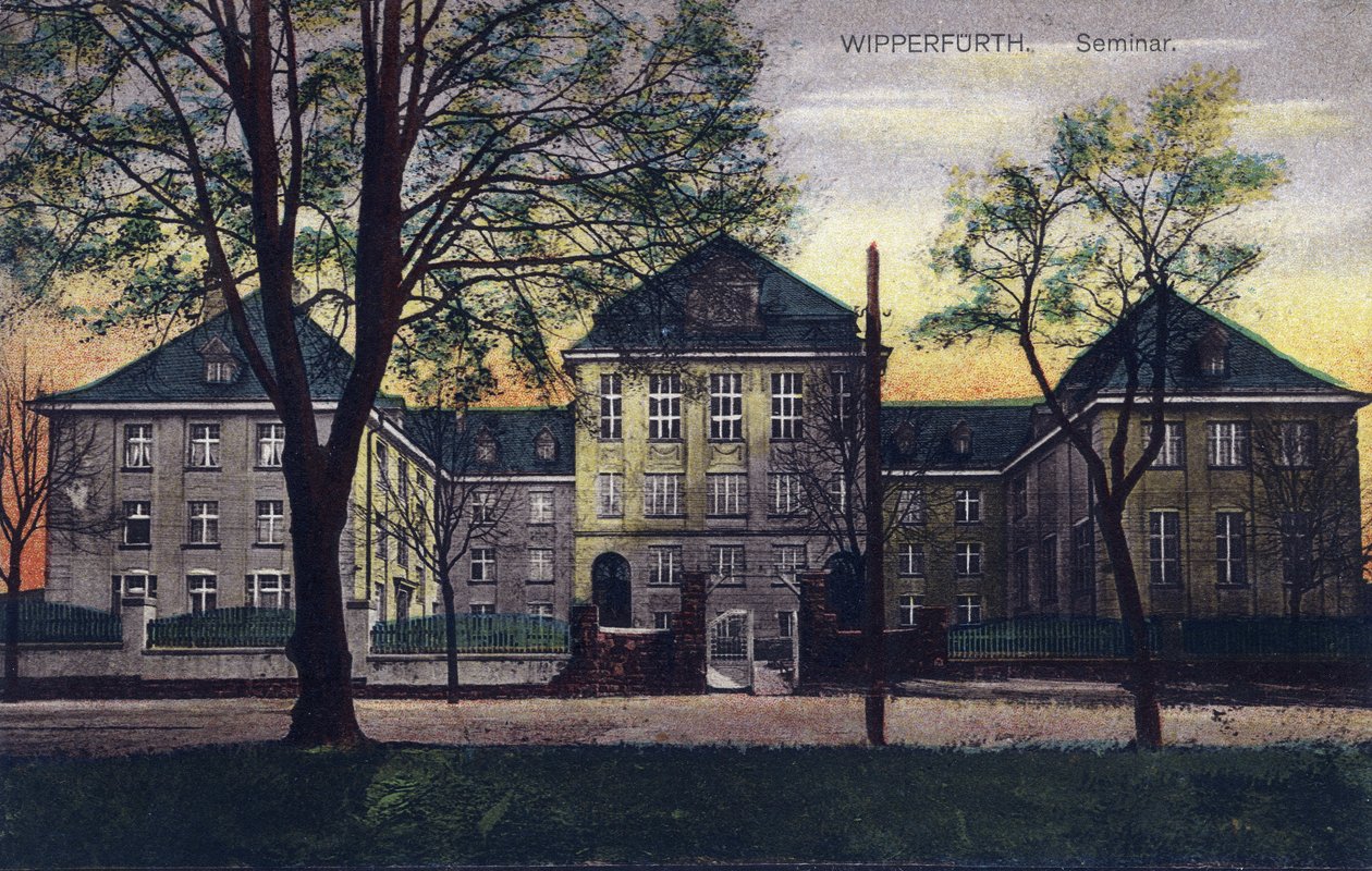 Alemanha, Wipperfurth: vista exterior do "Seminário Altes" construído em 1910-1911 - Postcard 20th century de Unbekannt