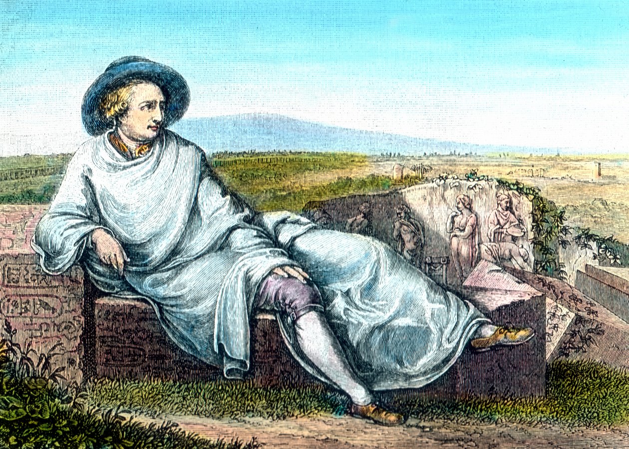 Goethe no campo. de Unbekannter Künstler