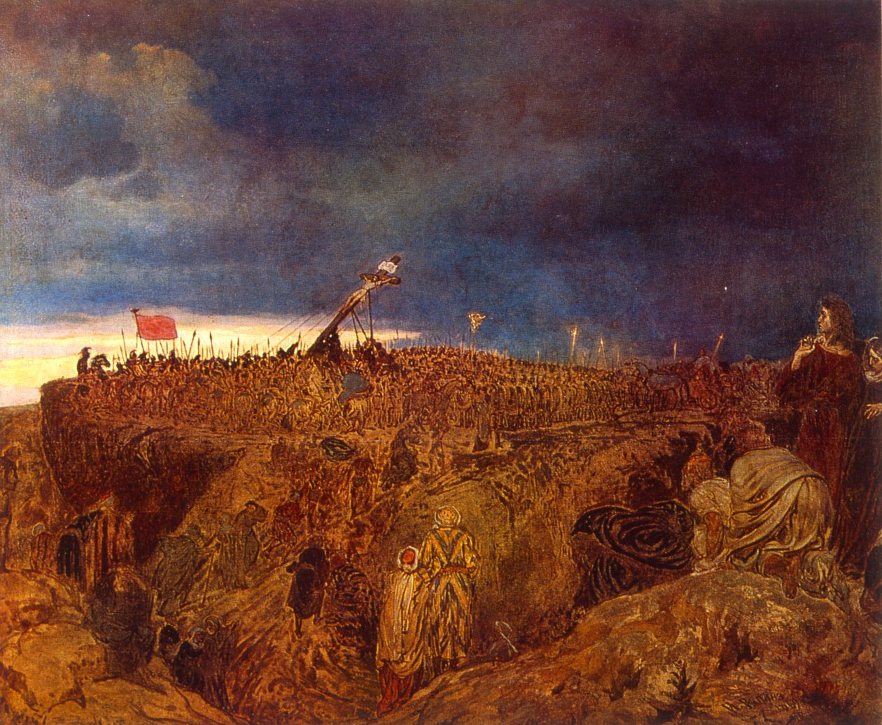 Gólgota (A Crucificação de Cristo). 1869. pintado por Ilya Repine. (18441930). Artista russo. de Unbekannter Künstler