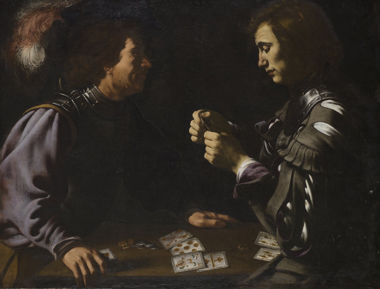 Grammatica - The Gamblers (óleo sobre tela) de Unbekannter Künstler