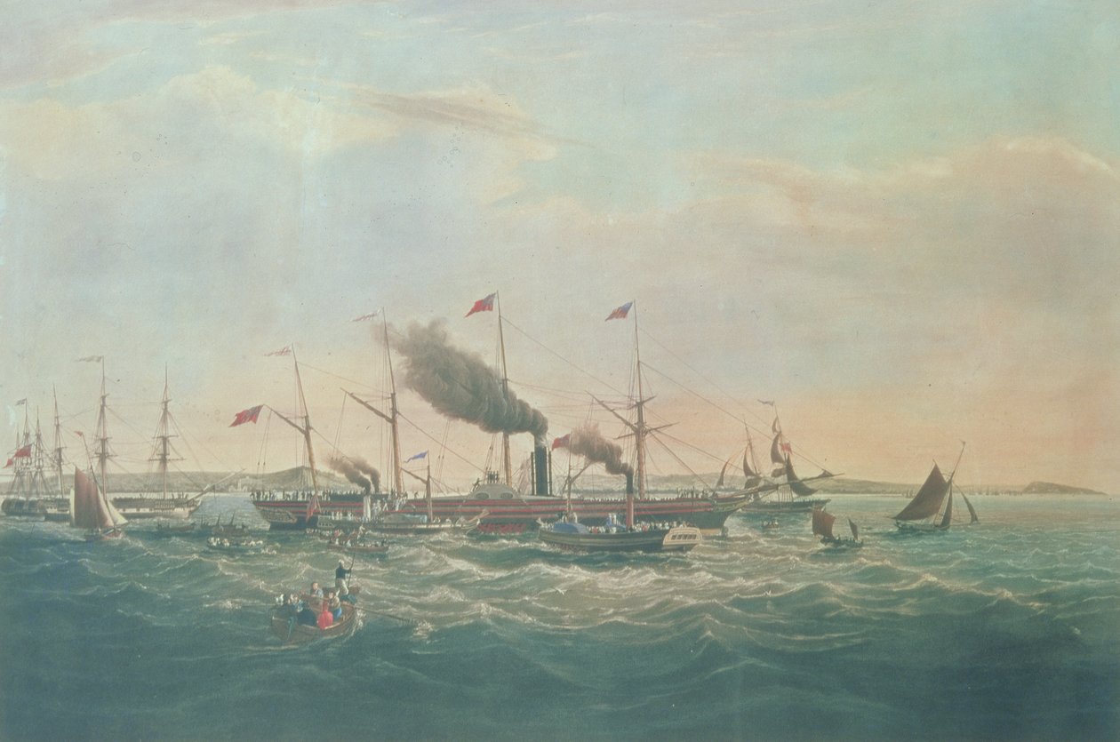 Navio a vapor Great Western (litografia) de Unbekannter Künstler