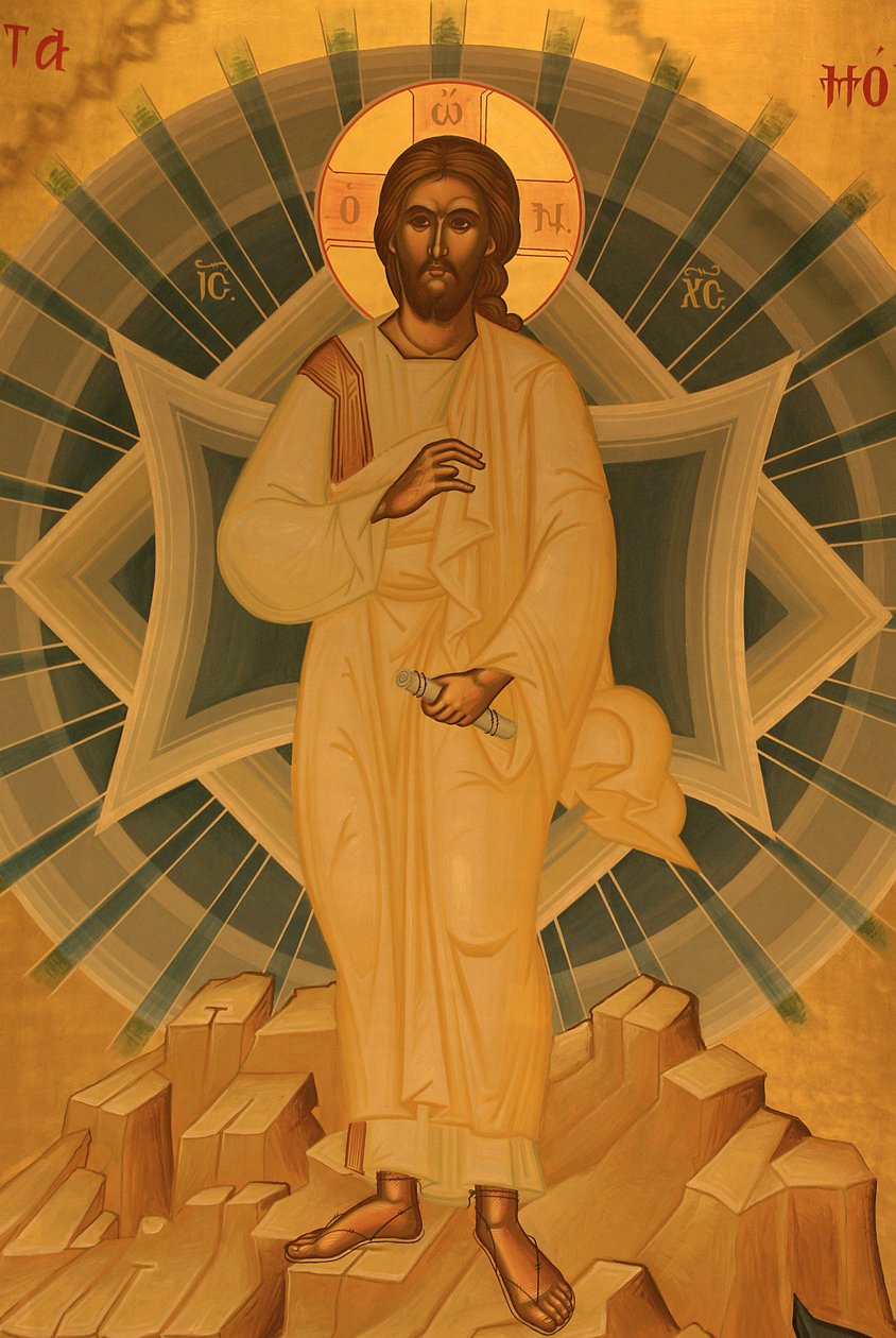 Ícone ortodoxo grego que representa a Transfiguração de Jesus Thessalonique Grece de Unbekannt