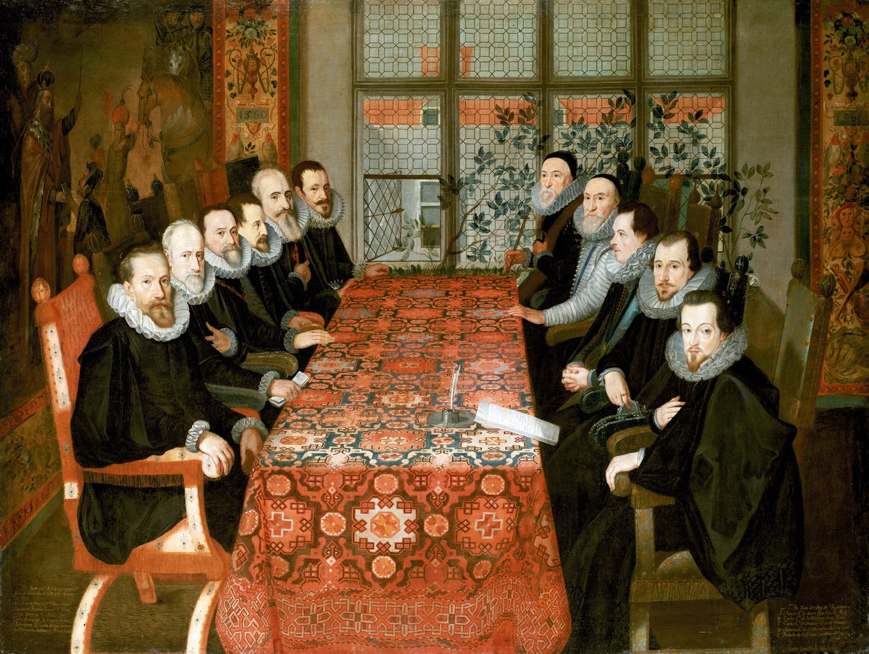 Retrato de grupo: os representantes na conferência da Somerset House de Unbekannter Künstler
