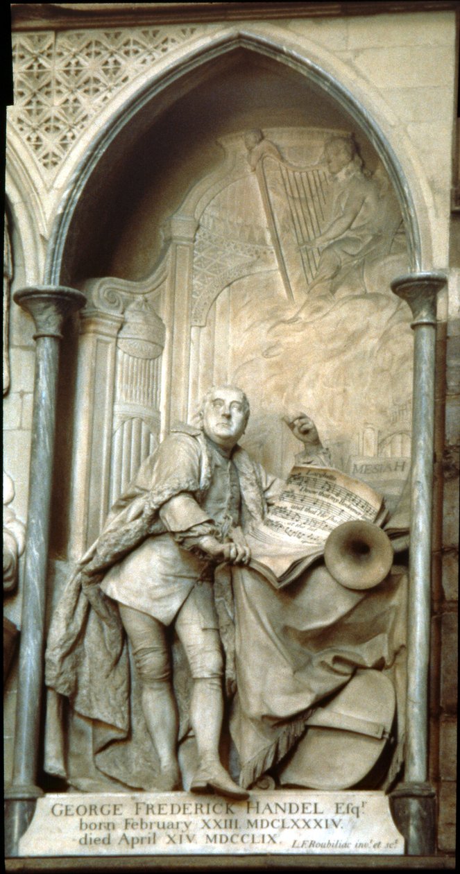 O monumento de Handel em Westminster de Unbekannt