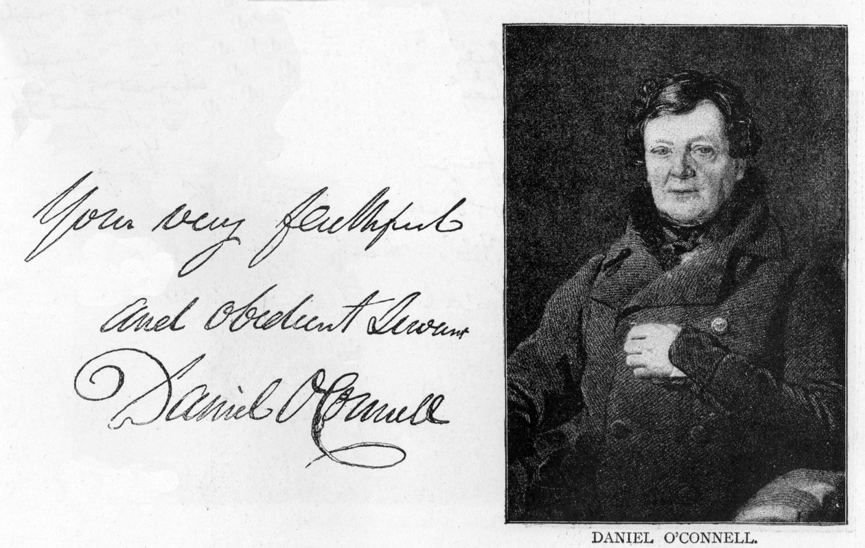 Caligrafia e assinatura de Daniel O