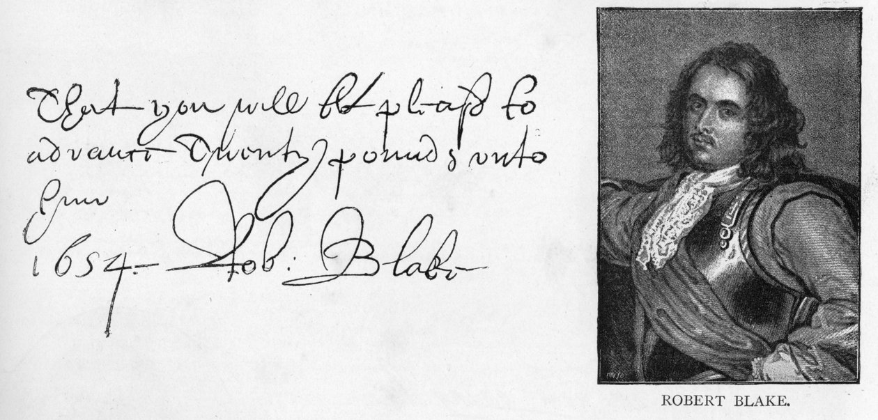 Caligrafia e assinatura de Robert Blake de Unbekannt