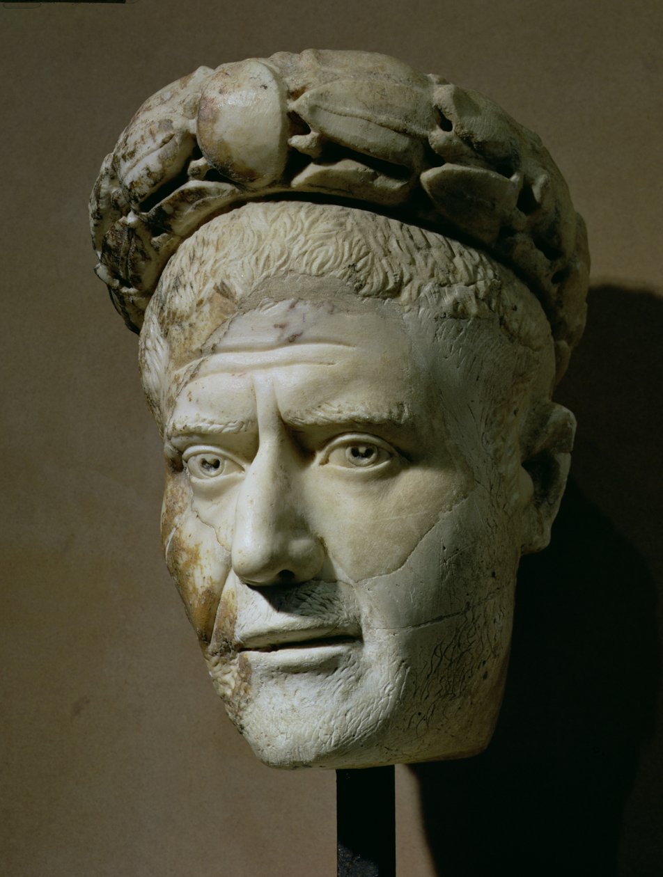 Chefe de Filipe, o Árabe, Imperador Romano (244-249) (mármore) de Unbekannt